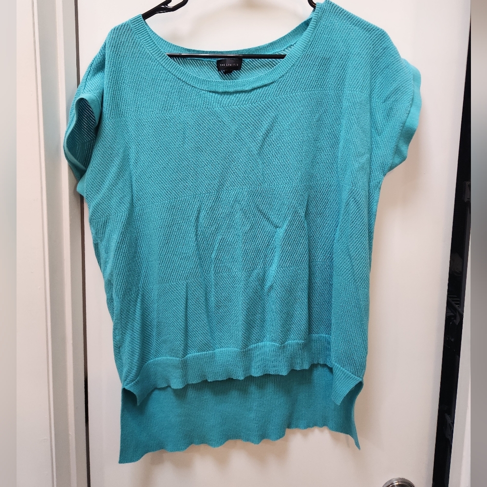 The Limited Turquoise Short-Sleeve Knit Top